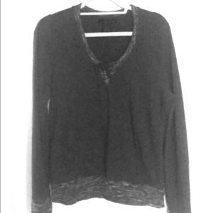 Calvin Klein Jeans Long-sleeved Gray Top